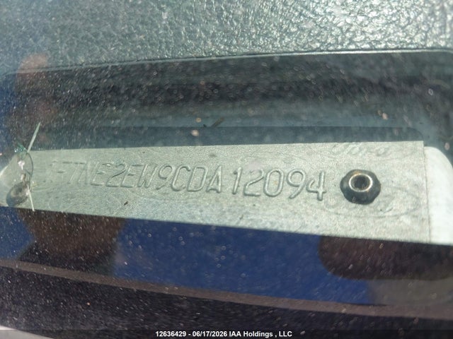 12636429 :رقم المزاد ، 1FTNE2EW9CDA12094 vin ، 2012 Ford E-250 Commercial/recreational مزاد بيع