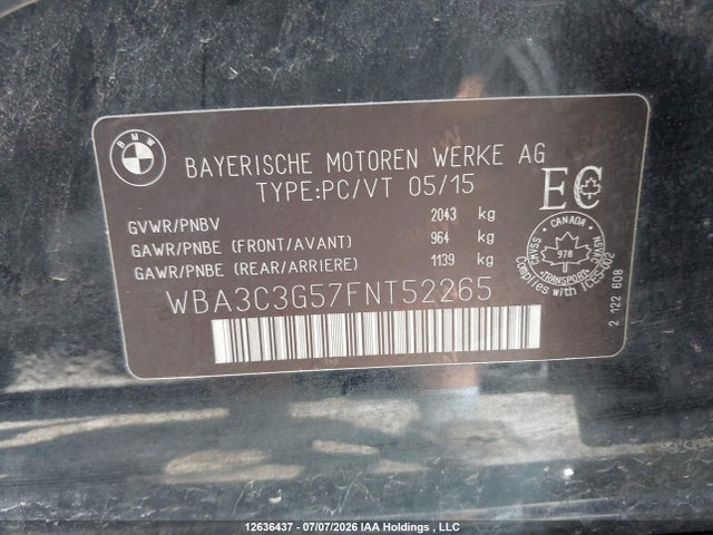 BMW 320i Xdrive 2015 WBA3C3G57FNT52265 Image 9