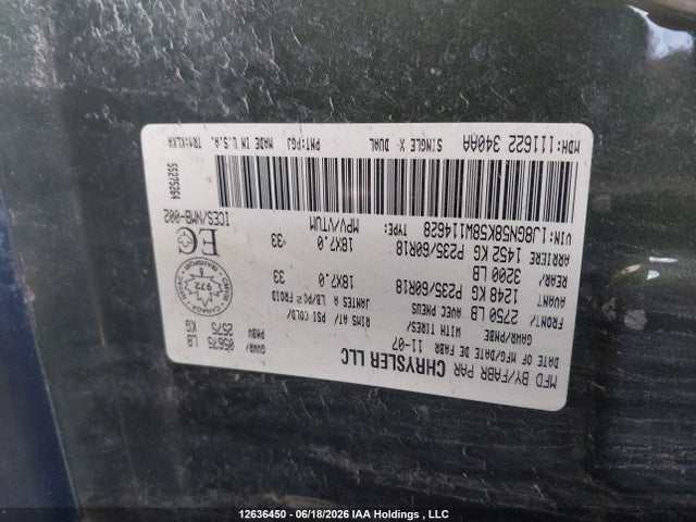 Продажа на аукционе авто 2008 Jeep Liberty Limited, vin: 1J8GN58K58W114628, номер лота: 12636450