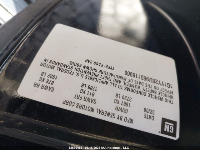 Продажа на аукционе авто 2006 Chevrolet Corvette, vin: 1G1YY26U965118960, номер лота: 12636465