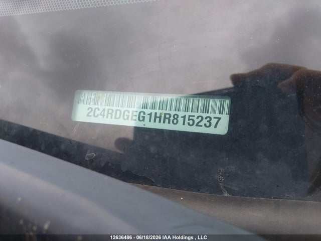 Продажа на аукционе авто 2017 Dodge Grand Caravan Gt, vin: 2C4RDGEG1HR815237, номер лота: 12636486