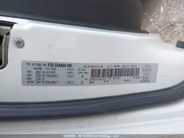 Продажа на аукционе авто 2017 Dodge Grand Caravan Gt, vin: 2C4RDGEG1HR815237, номер лота: 12636486