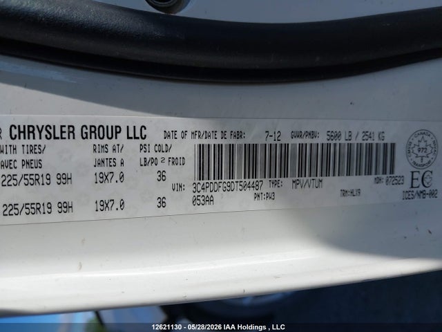 Продажа на аукционе авто 2013 Dodge Journey R/t, vin: 3C4PDDFG9DT504487, номер лота: 12621130