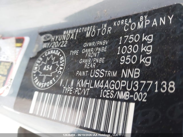 Продаж на аукціоні авто 2023 Hyundai Elantra Preferred Ivt, vin: KMHLM4AG0PU377138, номер лоту: 12636494