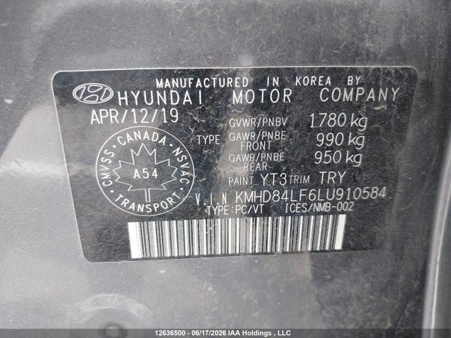 Hyundai Elantra 2020 KMHD84LF6LU910584 Image 9