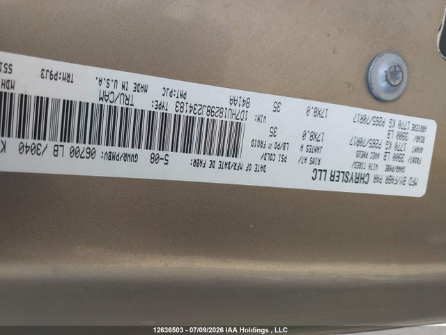 12636503 :رقم المزاد ، 1D7HU18298J234183 vin ، 2008 Dodge Ram 1500 St/sxt مزاد بيع
