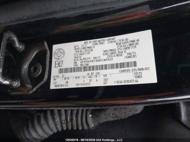 Ford F-150 2017 1FTFW1EF3HFC47033 Image 9