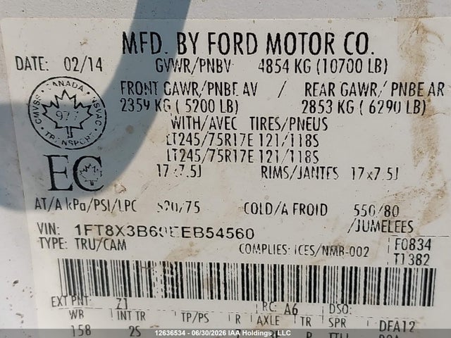 Ford F350 Super Duty 2014 1FT8X3B60EEB54560 Image 9