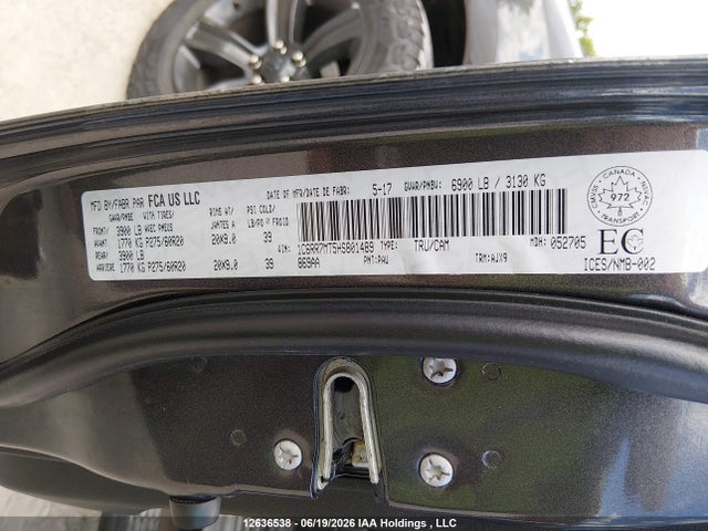 RAM 1500 Sport 2017 1C6RR7MT5HS801489 Image 9