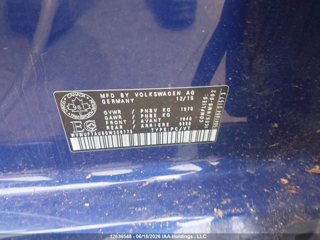 Продаж на аукціоні авто 2016 Volkswagen Golf R 2.0 Tsi, vin: WVWUF7AU8GW206779, номер лоту: 12636548