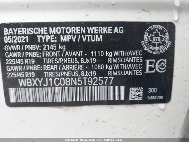WBXYJ1C08N5T92577 BMW X2 Xdrive28i