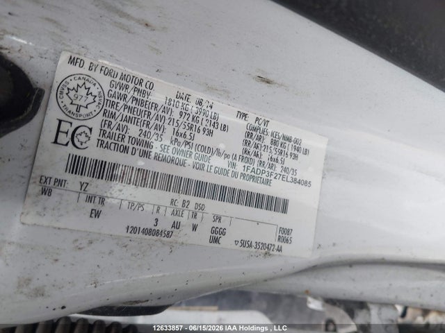 Aukcja sprzedaży 2014 Ford Focus Se, vin: 1FADP3F27EL384085, numer aukcji: 12633857