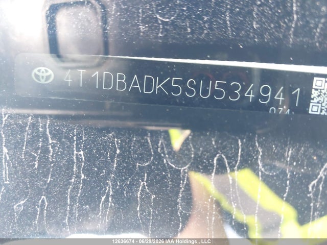Aukcja sprzedaży 2025 Toyota Camry, vin: 4T1DBADK5SU534941, numer aukcji: 12636674