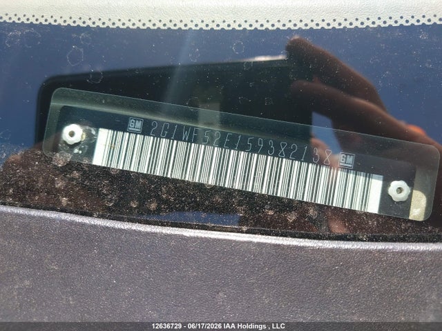 Продаж на аукціоні авто 2005 Chevrolet Impala, vin: 2G1WF52E159382138, номер лоту: 12636729