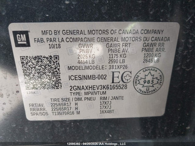 Chevrolet EQUINOX LS 2019 2GNAXHEV3K6165528 Image 20