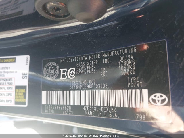 Toyota COROLLA LE 2024 5YFB4MDE9RP193908 Image 17