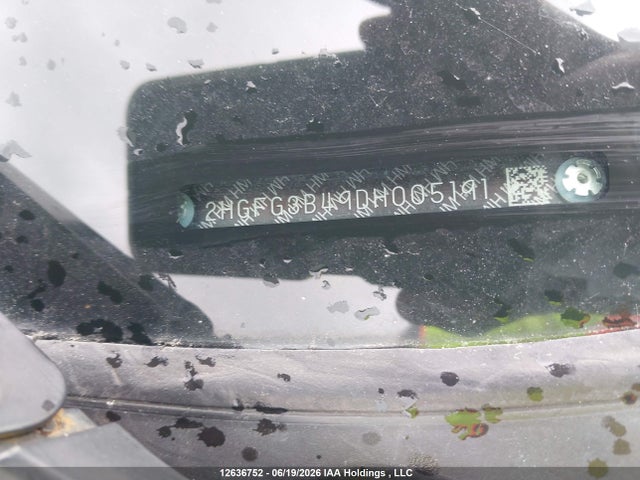 2013 Honda Civic Lx მანქანა იყიდება აუქციონზე, vin: 2HGFG3B49DH005191, აუქციონის ნომერი: 12636752