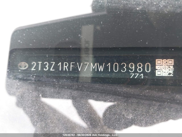 2021 Toyota Rav4 Le მანქანა იყიდება აუქციონზე, vin: 2T3Z1RFV7MW103980, აუქციონის ნომერი: 12636782