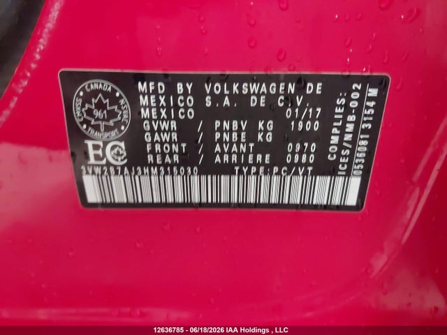 Volkswagen JETTA S 2017 3VW2B7AJ3HM315030 Image 18