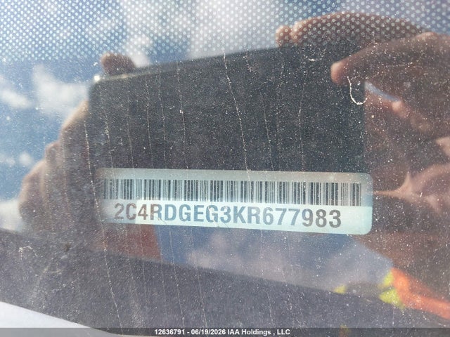 Aukcja sprzedaży 2019 Dodge Grand Caravan Gt, vin: 2C4RDGEG3KR677983, numer aukcji: 12636791