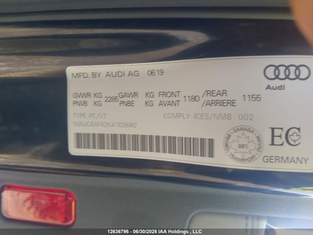 Audi S4 3.0t Technik 2019 WAUC4AF42KA103660 Image 20
