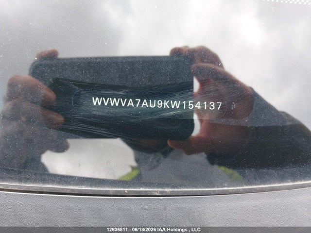 12636811 :رقم المزاد ، WVWVA7AU9KW154137 vin ، 2019 Volkswagen Golf R مزاد بيع