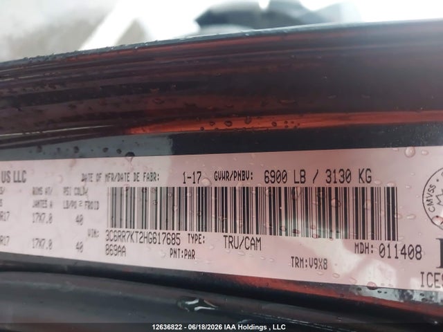 3C6RR7KT2HG617685 RAM 1500 St