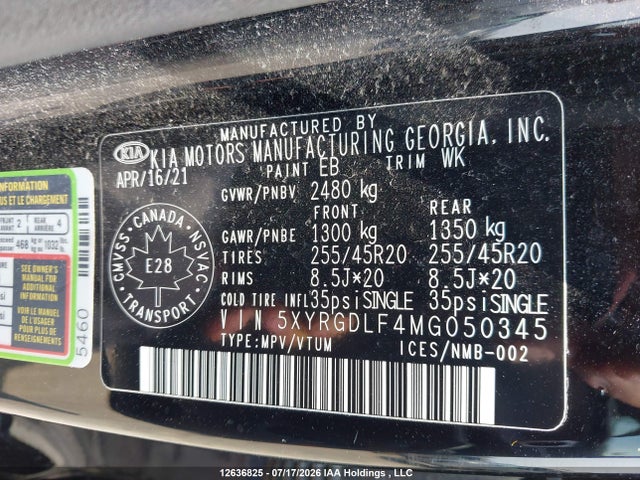 KIA Sorento 2021 5XYRGDLF4MG050345 Image 9