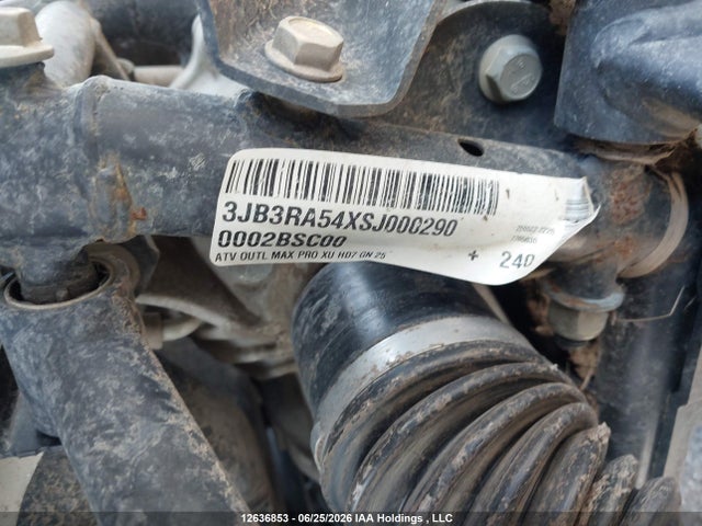 3JB3RA54XSJ000290 Can-Am Outlander Max Pro Xu Hd7
