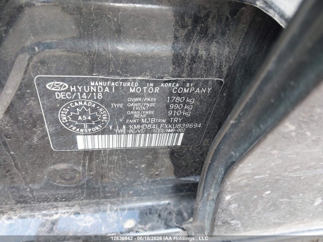 Продажа на аукционе авто 2019 Hyundai Elantra Preferred, vin: KMHD84LFXKU839694, номер лота: 12636942