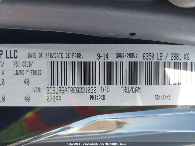 RAM 1500 St 2014 3C6JR6AT0EG331032 Image 19
