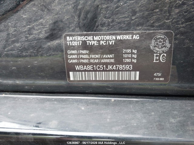 BMW 330e 2018 WBA8E1C51JK478593 Image 9