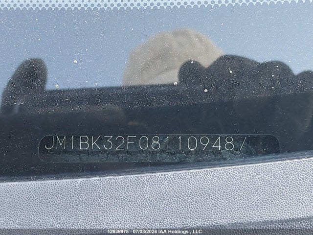 Продаж на аукціоні авто 2008 Mazda Mazda3 Gs/gx, vin: JM1BK32F081109487, номер лоту: 12636978