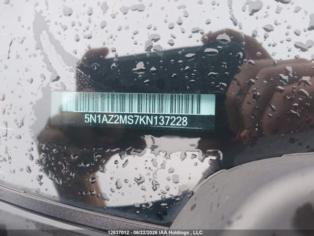 5N1AZ2MS7KN137228 Nissan Murano Platinum/sl/sv