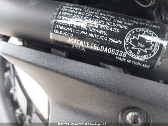 Kawasaki En650 E 2020 JKAENEE15LDA05338 Image 10