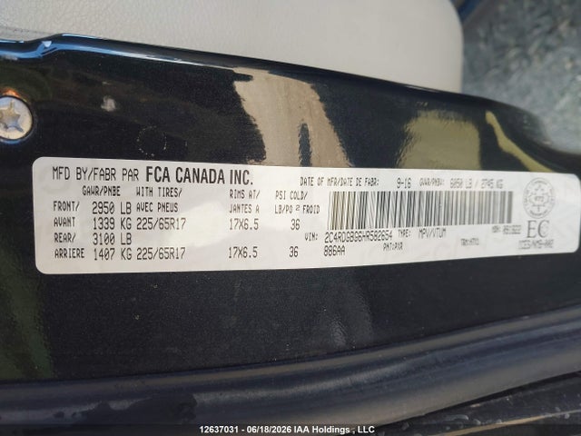 2017 Dodge Grand Caravan Se მანქანა იყიდება აუქციონზე, vin: 2C4RDGBG6HR582654, აუქციონის ნომერი: 12637031