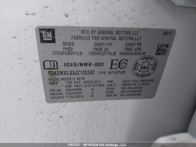 GMC Acadia Denali 2018 1GKKNXLS3JZ135247 Image 9