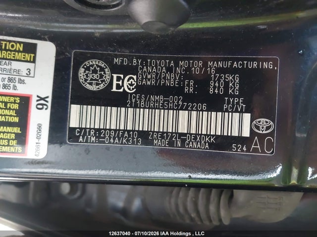 Toyota COROLLA CE 2017 2T1BURHE5HC772206 Image 20