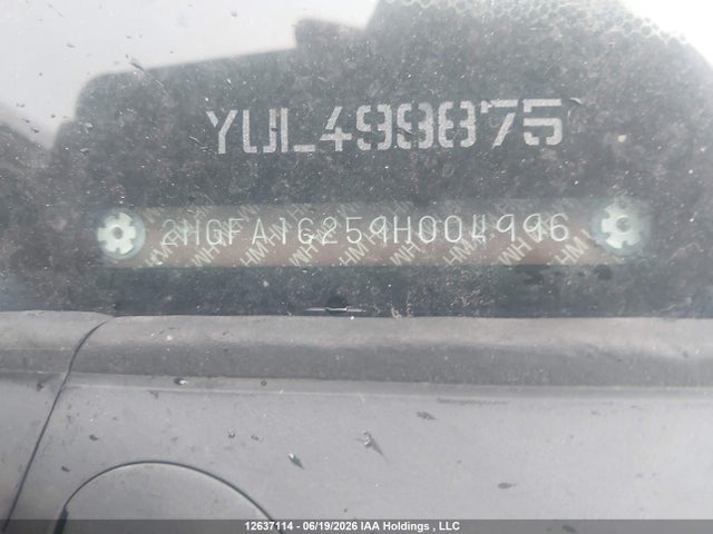 Продажа на аукционе авто 2009 Honda Civic, vin: 2HGFA16259H004996, номер лота: 12637114