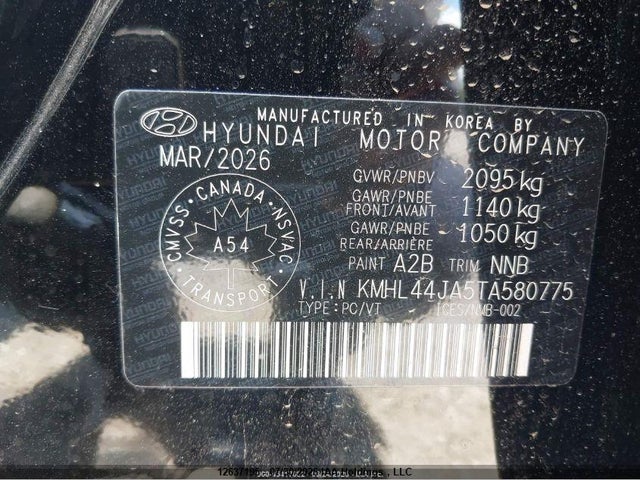 12637195 :رقم المزاد ، KMHL44JA5TA580775 vin ، 2026 Hyundai Sonata Preferred-trend مزاد بيع