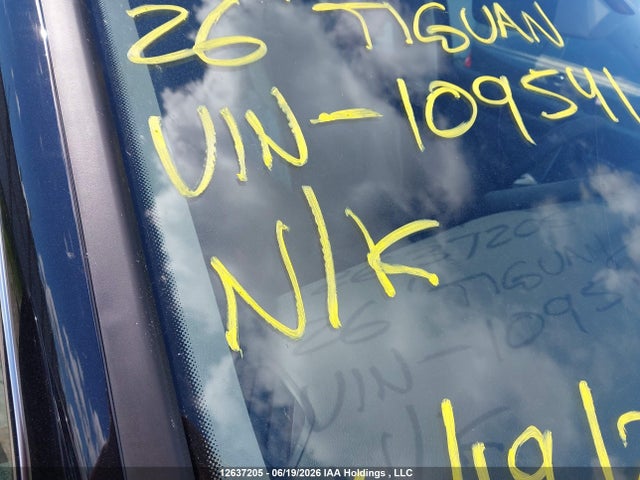 Auction sale of the 2026 Volkswagen Tiguan S, vin: 3VVBR7RM7TM109541, lot number: 12637205