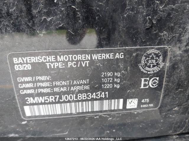 BMW 330i Xdrive 2020 3MW5R7J00L8B34341 Image 9