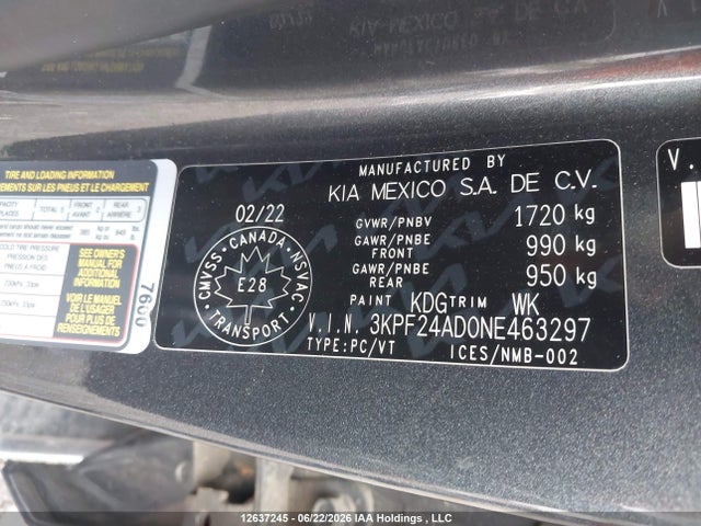 KIA Forte 2022 3KPF24AD0NE463297 Image 21