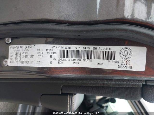 Aukcja sprzedaży 2016 Jeep Cherokee North, vin: 1C4PJMCS4GW146800, numer aukcji: 12631888