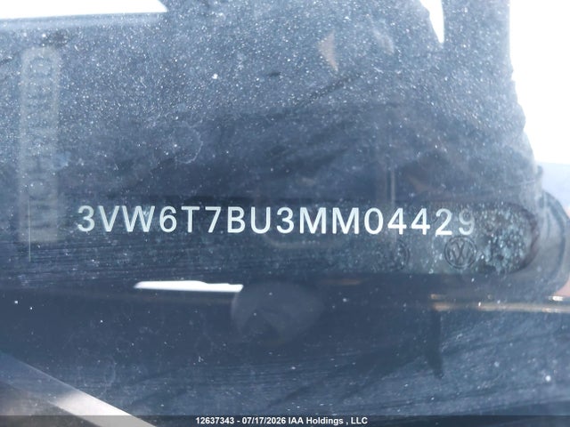 12637343 :رقم المزاد ، 3VW6T7BU3MM044293 vin ، 2021 Volkswagen Jetta Gli/s/autobahn مزاد بيع
