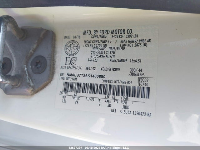 NM0LS7T26K1400880 Ford Transit Connect Xlt