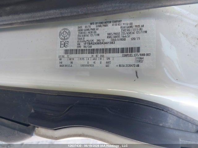 1FTBR2X88SKA61383 Ford Transit T-250