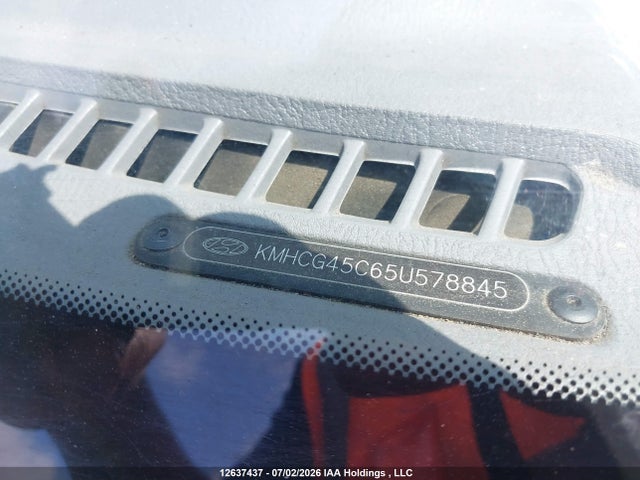 12637437 :رقم المزاد ، KMHCG45C65U578845 vin ، 2005 Hyundai Accent Gl مزاد بيع