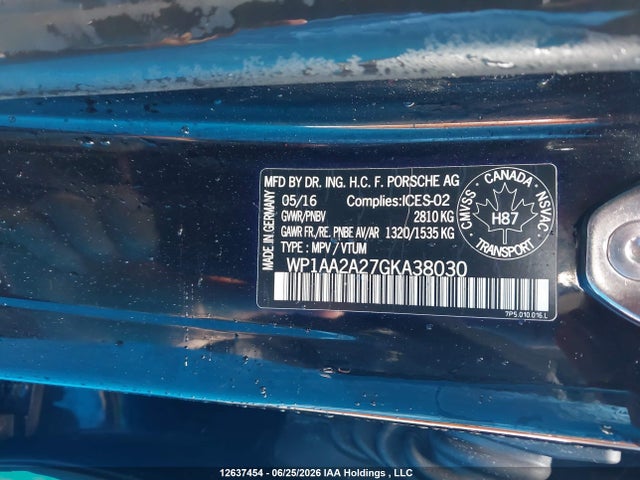 WP1AA2A27GKA38030 Porsche Cayenne