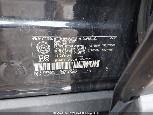 Продажа на аукционе авто 2023 Toyota Rav4 Xle/woodland Edition, vin: 2T3RWRFV4PW161728, номер лота: 12637466